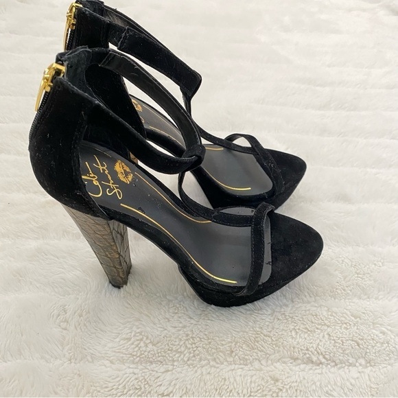 Colin Stuart x Victoria’s Secret Black Suede Leather Platform Heels New Size 6 - Picture 4 of 12